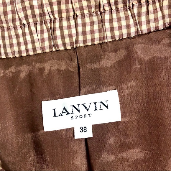 LANVIN Paris Sport Lightweight Plaid Jacket EU 38 - Picture 6 of 12